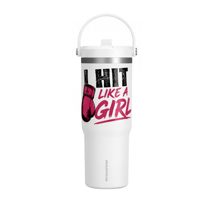 32oz Tumbler — 'Aria DeLeon La Leona' Insulated Travel Mug with Lion Graphic