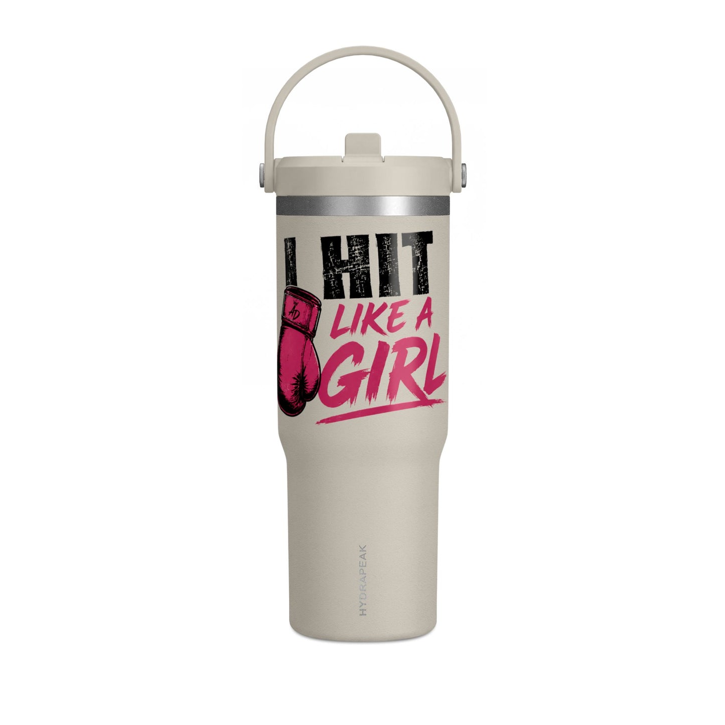 32oz Tumbler — 'Aria DeLeon La Leona' Insulated Travel Mug with Lion Graphic