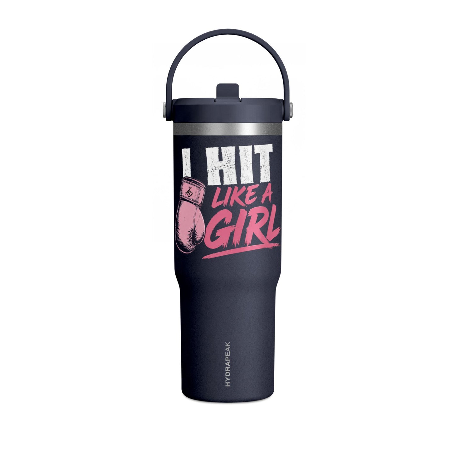 32oz Tumbler — 'Aria DeLeon La Leona' Insulated Travel Mug with Lion Graphic