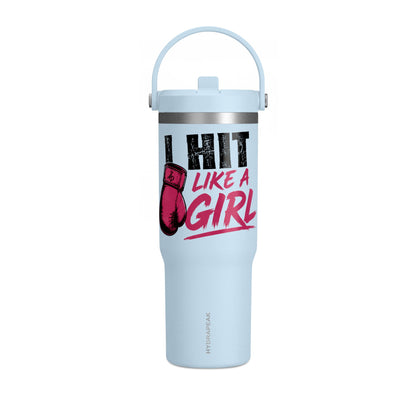32oz Tumbler — 'Aria DeLeon La Leona' Insulated Travel Mug with Lion Graphic